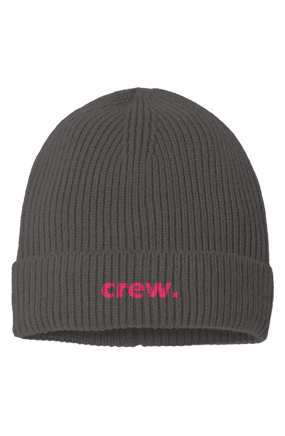 "crew." All Crewmembers Beanie - Salmon Charcoal