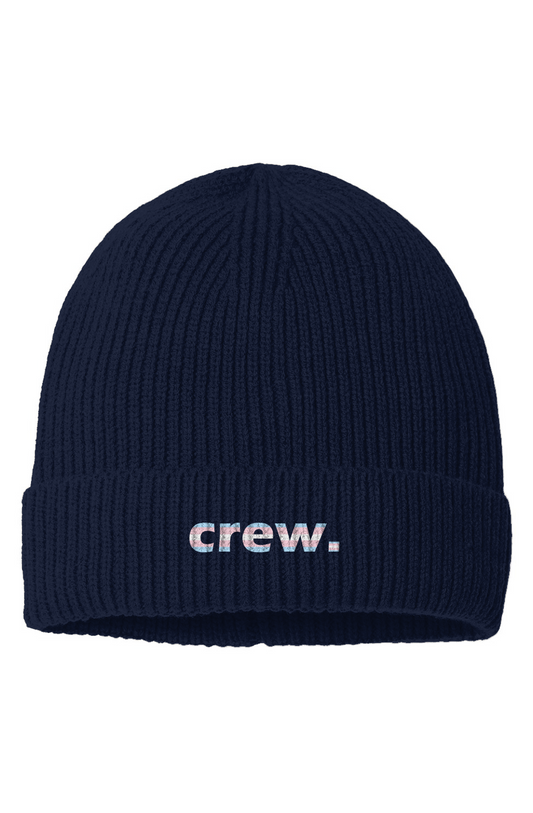 "crew." Trans Crewmembers Beanie - Midnight Blue