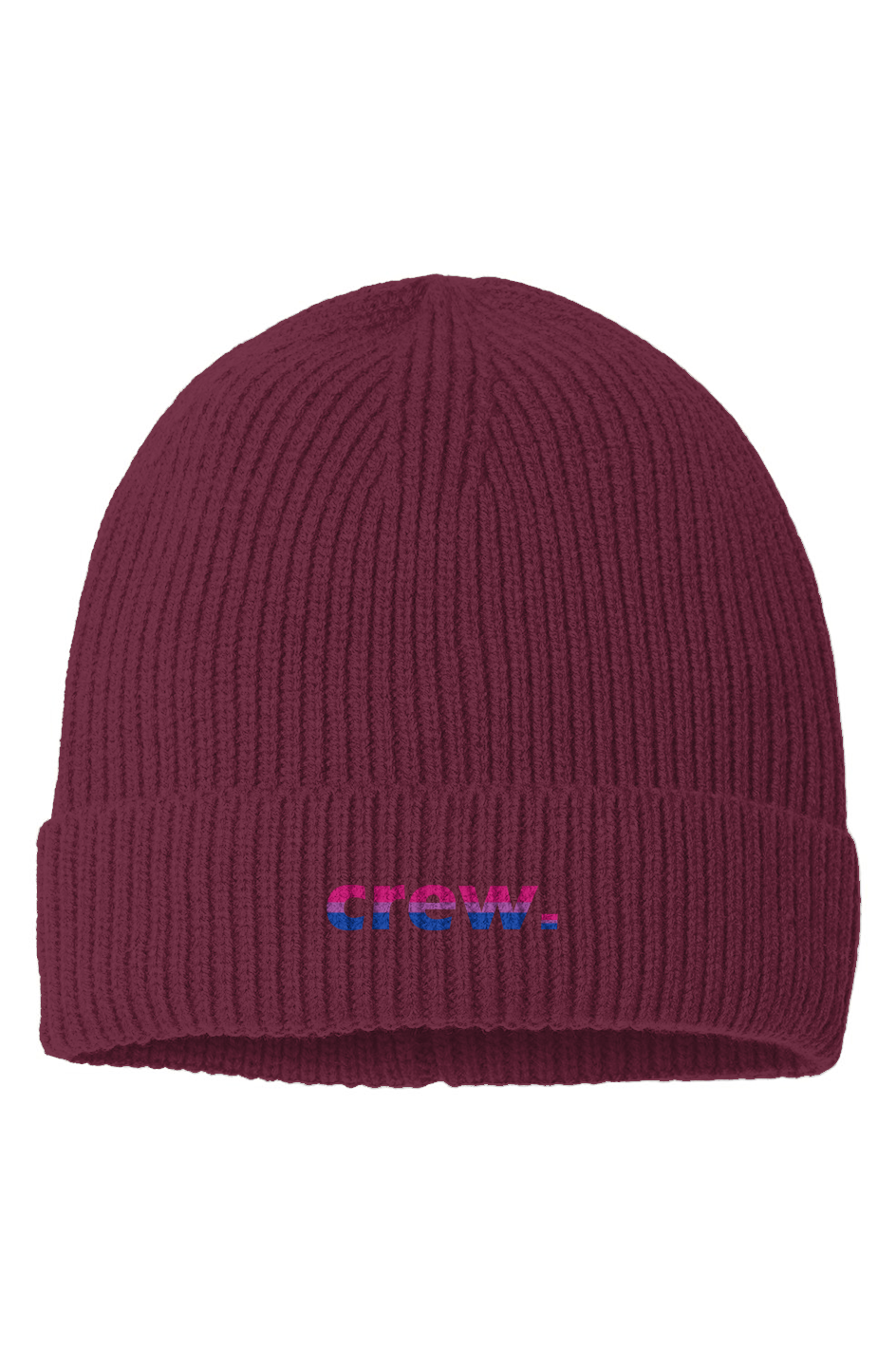 "crew." Bisexual Crewmembers Beanie - Maroon
