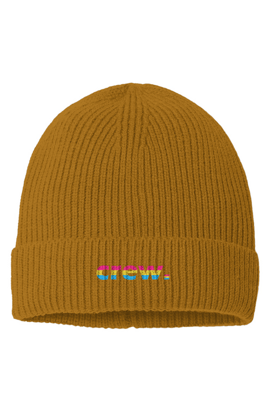 "crew." Pansexual Crewmembers Beanie - Mustard