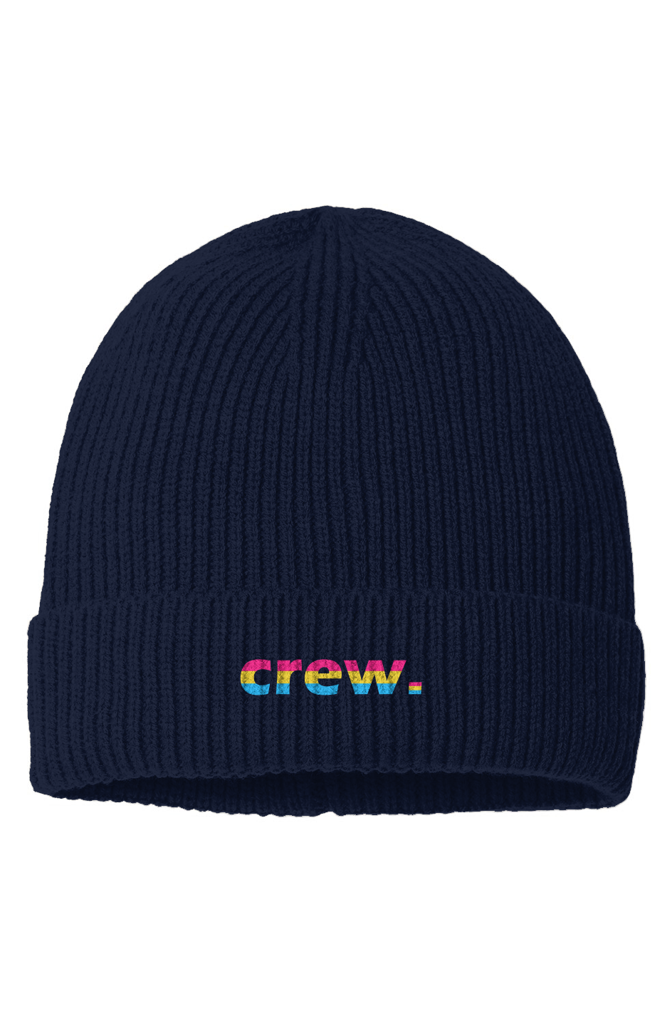 "crew." Pansexual Crewmembers Beanie - Midnight Blue