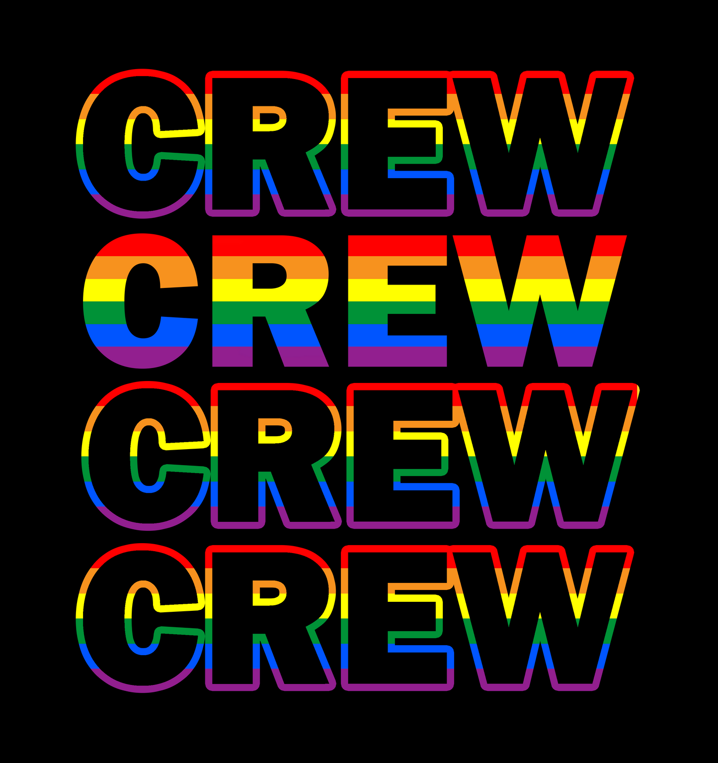 "crew X4" LGBTQ+ Crewmembers Hoodie