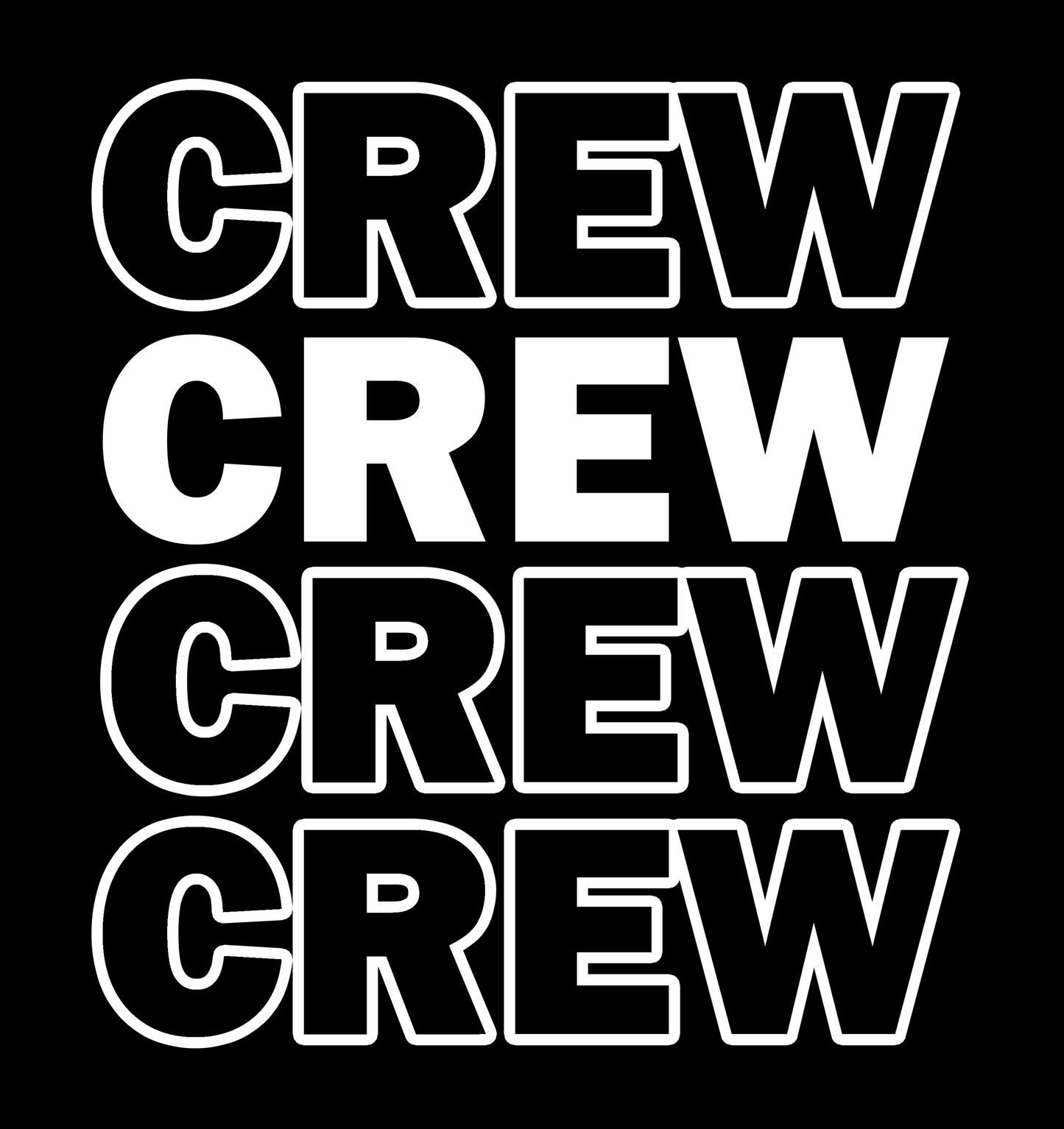 "crew X4" All Crewmembers Hoodie