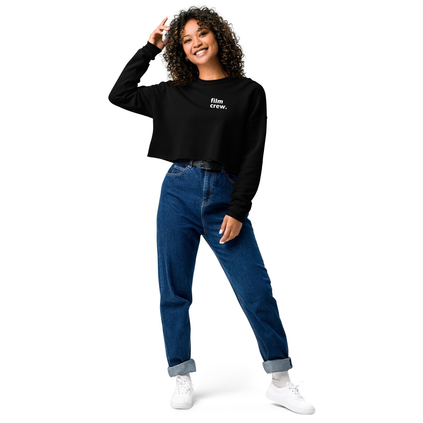 "film crew." Cropped Sweater