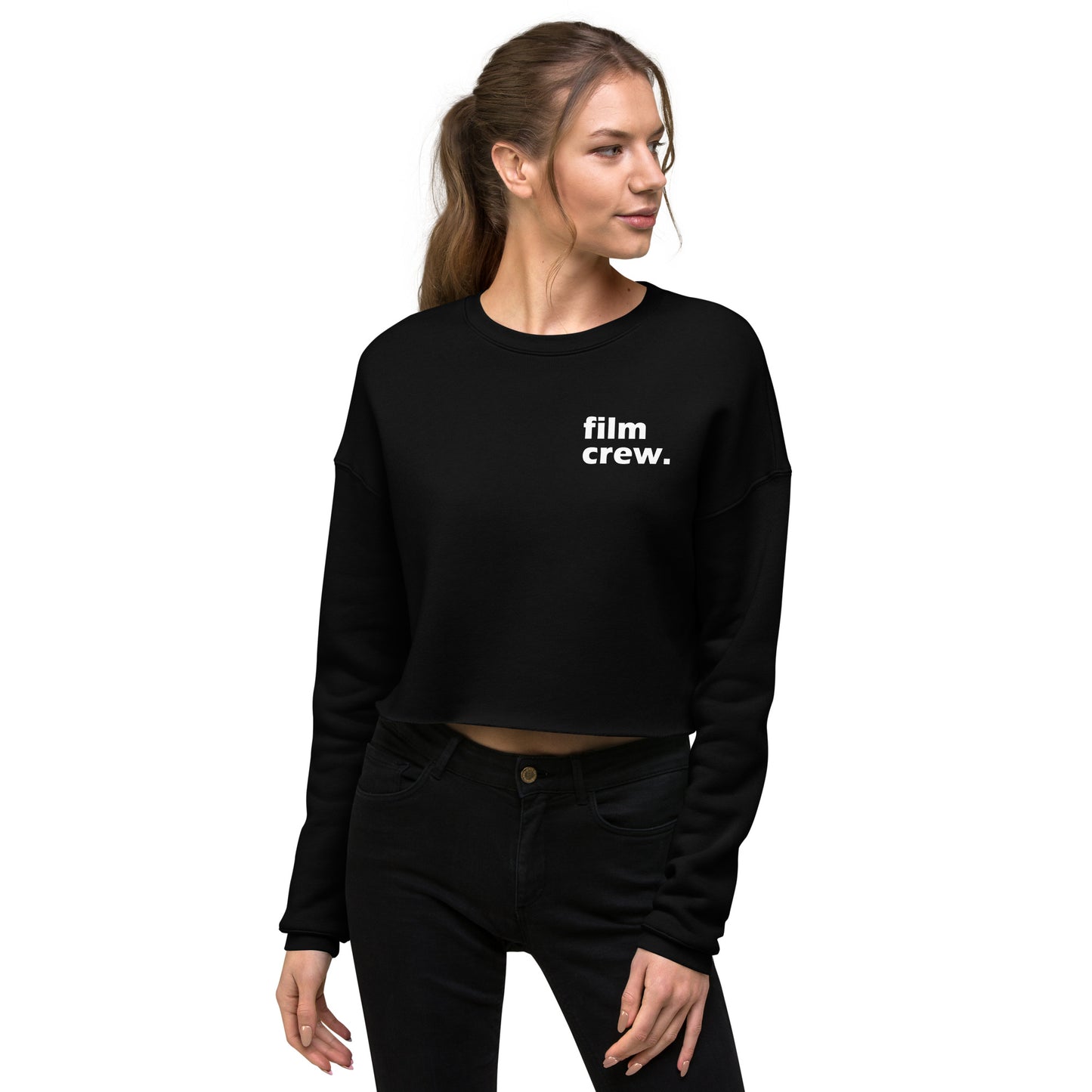 "film crew." Cropped Sweater